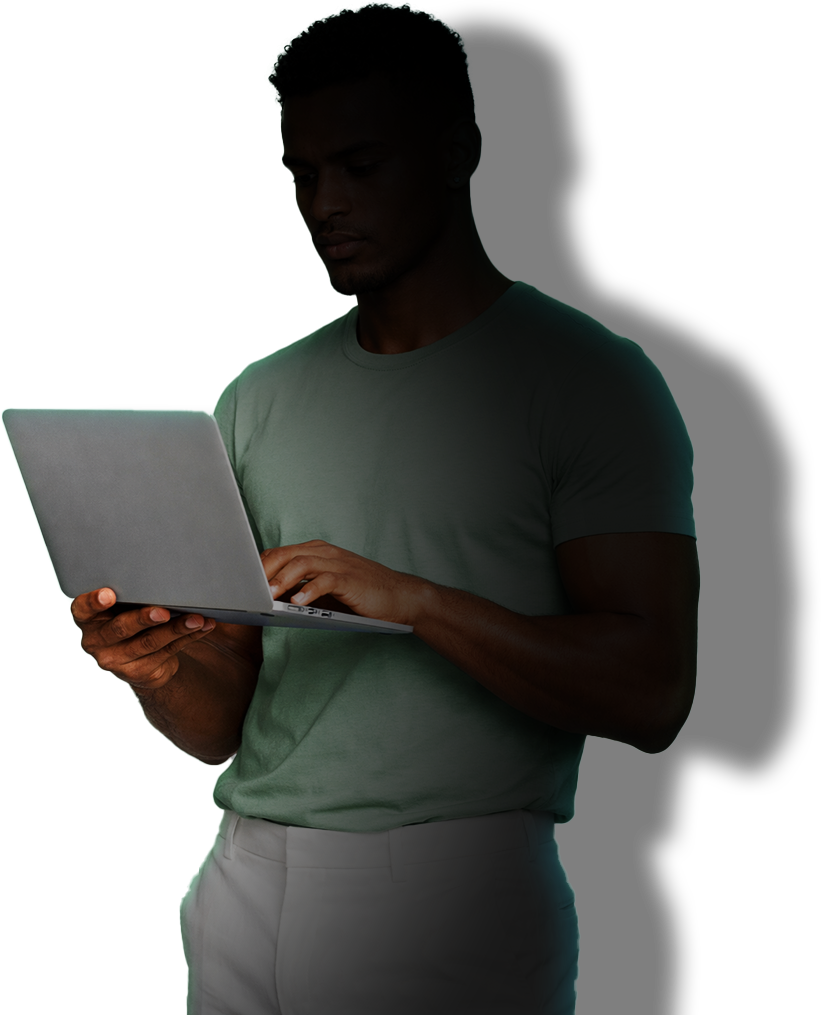 Man with laptop